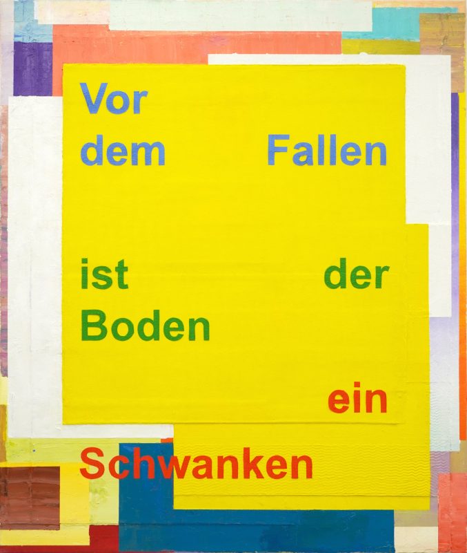 Vor dem Fallen ist der Boden ein Schwanken - 130 x 110 - Öl auf Leinwand - 2023